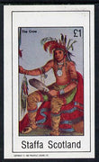 Staffa 1982 N American Indians #04 imperf souvenir sheet unmounted mint (£1 value)