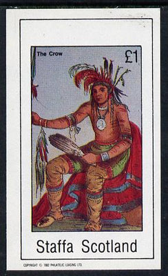 Staffa 1982 N American Indians #04 imperf souvenir sheet unmounted mint (£1 value)