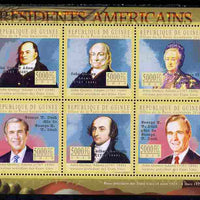 Guinea - Conakry 2010-11 Presidents of the USA #06 - John Quincy Adams perf sheetlet containing 6 values unmounted mint Michel 7895-7900