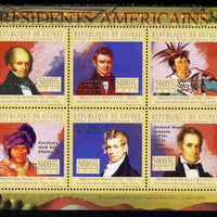 Guinea - Conakry 2010-11 Presidents of the USA #08 - Martin Van Buren perf sheetlet containing 6 values unmounted mint Michel 7907-12