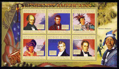 Guinea - Conakry 2010-11 Presidents of the USA #08 - Martin Van Buren perf sheetlet containing 6 values unmounted mint Michel 7907-12