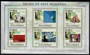 Mozambique 2010 Museum of Modern Art perf sheetlet containing 6 values unmounted mint Yvert 3284-89