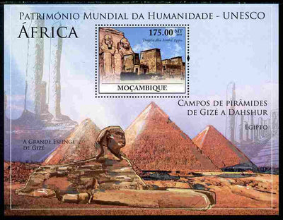 Mozambique 2010 UNESCO World Heritage Sites - Africa #3 perf m/sheet unmounted mint, Yvert 292