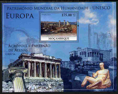 Mozambique 2010 UNESCO World Heritage Sites - Europe #3 perf m/sheet unmounted mint, Yvert 289