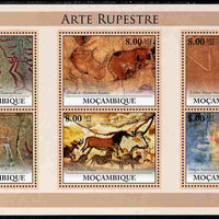 Mozambique 2010 Rock Paintings perf sheetlet containing 6 values unmounted mint, Yvert 3164-69