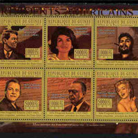 Guinea - Conakry 2010-11 Presidents of the USA #35 - John F Kennedy perf sheetlet containing 6 values unmounted mint Michel 8188-93