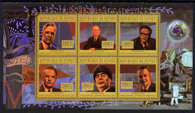 Guinea - Conakry 2010-11 Presidents of the USA #37 - Richard Nixon perf sheetlet containing 6 values unmounted mint Michel 8200-05