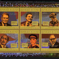 Guinea - Conakry 2010-11 Presidents of the USA #39 - Jimmy Carter perf sheetlet containing 6 values unmounted mint Michel 8212-17
