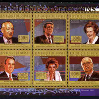 Guinea - Conakry 2010-11 Presidents of the USA #40 - Ronald Reagan perf sheetlet containing 6 values unmounted mint Michel 8218-23