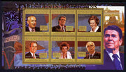 Guinea - Conakry 2010-11 Presidents of the USA #40 - Ronald Reagan perf sheetlet containing 6 values unmounted mint Michel 8218-23