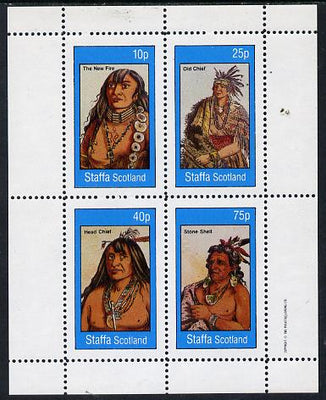 Staffa 1982 N American Indians #01 perf set of 4 values unmounted mint