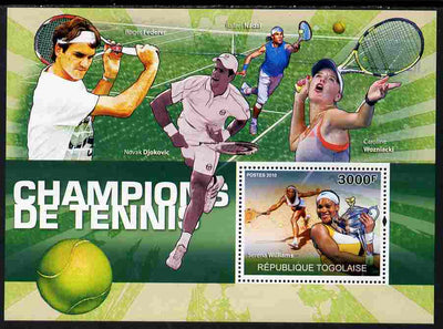 Togo 2010 Champions of Tennis perf s/sheet unmounted mint Yvert 417