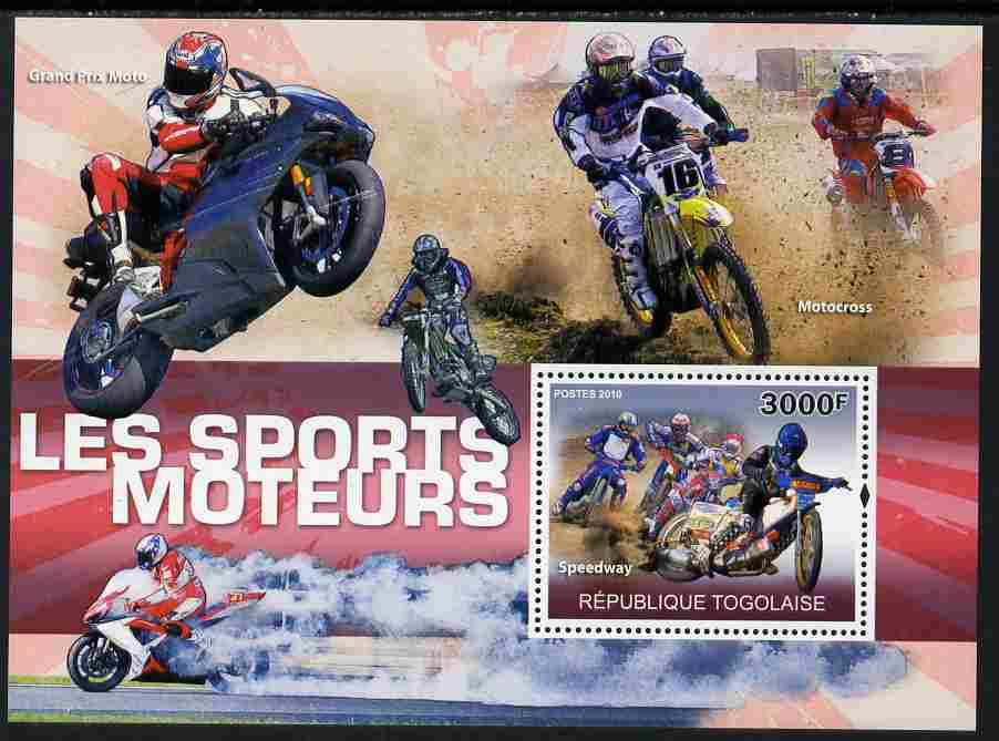 Togo 2010 Motorsport perf s/sheet unmounted mint Yvert 419