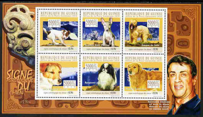Guinea - Conakry 2010 Astrological Sign of the Dog perf sheetlet containing 6 values unmounted mint, Michel 7841-46