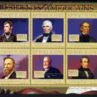 Guinea - Conakry 2010-11 Presidents of the USA #09 - William H Harrison perf sheetlet containing 6 values unmounted mint Michel 7913-18