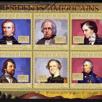 Guinea - Conakry 2010-11 Presidents of the USA #11 - James K Polk perf sheetlet containing 6 values unmounted mint Michel 7925-30
