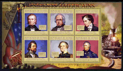 Guinea - Conakry 2010-11 Presidents of the USA #11 - James K Polk perf sheetlet containing 6 values unmounted mint Michel 7925-30