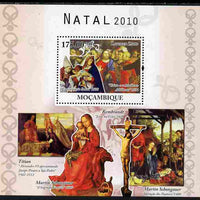 Mozambique 2010 Christmas - Religious Paintings perf s/sheet unmounted mint