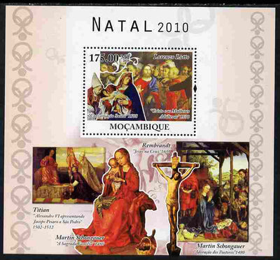 Mozambique 2010 Christmas - Religious Paintings perf s/sheet unmounted mint