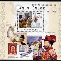 Mozambique 2010,150th Birth Anniversary of James Ensor perf s/sheet unmounted mint