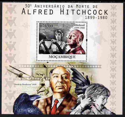 Mozambique 2010,30th Death Anniversary of Alfred Hitchcock perf s/sheet unmounted mint