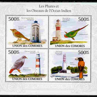 Comoro Islands 2010 Lighthouses & Birds from the Indian Ocean Region perf sheetlet containing 4 values unmounted mint, Michel 2705-08