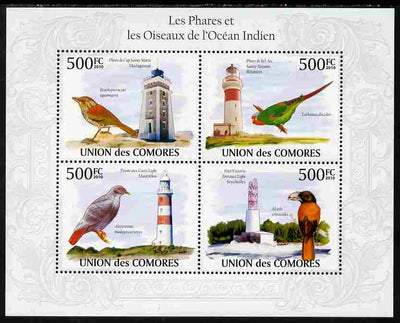 Comoro Islands 2010 Lighthouses & Birds from the Indian Ocean Region perf sheetlet containing 4 values unmounted mint, Michel 2705-08