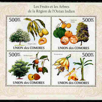 Comoro Islands 2010 Fruits & Trees from the Indian Ocean Region perf sheetlet containing 4 values unmounted mint, Michel 2661-64