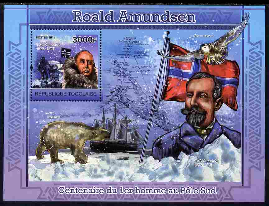 Togo 2011 Roald Amundsen perf s/sheet unmounted mint