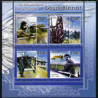 Togo 2011 75th Death Anniversary of,Louis Bleriot perf sheetlet containing 4 values unmounted mint