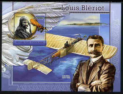 Togo 2011 75th Death Anniversary of,Louis Bleriot perf s/sheet unmounted mint