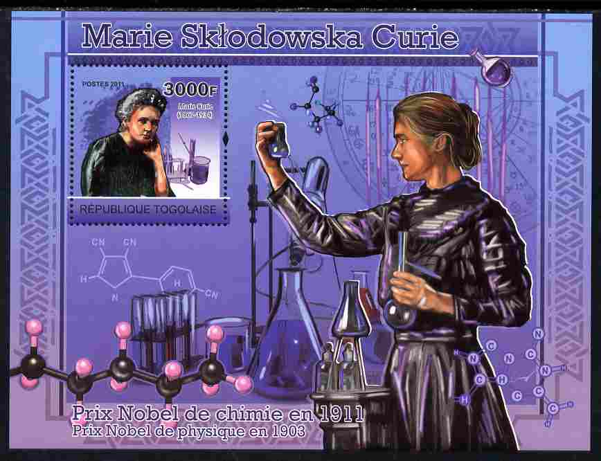 Togo 2011 Marie Curie perf s/sheet unmounted mint