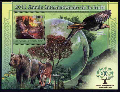 Togo 2011 International Year of the Forest perf s/sheet unmounted mint