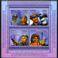 Togo 2011 50th Anniversary of First Manned Space Flight perf sheetlet containing 4 values unmounted mint