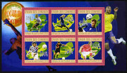 Comoro Islands 2010 South African Footballers #2 perf sheetlet containing 6 values unmounted mint