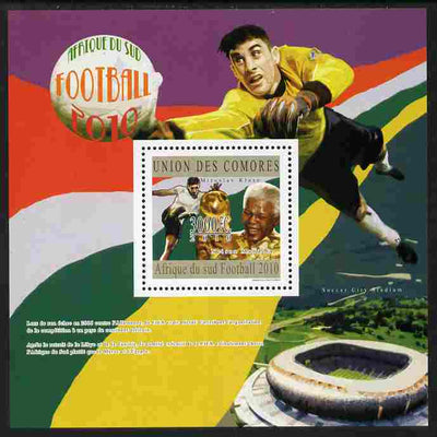 Comoro Islands 2010 South African Footballers #2 perf s/sheet unmounted mint