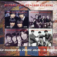 Central African Republic 2011 The Beatles #2 perf sheetlet containing 4 values unmounted mint. Note this item is privately produced and is offered purely on its thematic appeal