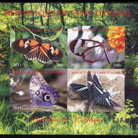 Ivory Coast 2011 Butterflies of Africa imperf sheetlet containing 4 values unmounted mint. Note this item is privately produced and is offered purely on its thematic appeal