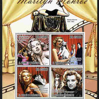 St Thomas & Prince Islands 2011 85th Birth Anniversary of Marilyn Monroe perf sheetlet containing 4 values unmounted mint