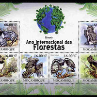 Mozambique 2011 International Year of Forests - Harpy Eagle perf sheetlet containing 6 values unmounted mint