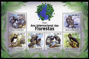 Mozambique 2011 International Year of Forests - Harpy Eagle perf sheetlet containing 6 values unmounted mint
