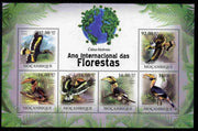 Mozambique 2011 International Year of Forests - Great Hornbill perf sheetlet containing 6 values unmounted mint