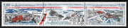 French Southern & Antarctic Territories 1997 50th Anniversary of First French Expedition se-tenant strip of 3 unmounted mint SG 374a