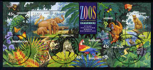Australia 1994 Zoos m/sheet fine cds used SG MS 1484