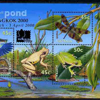 Australia 1999 Small Pond Life m/sheet with Bangkok 2000 imprint unmounted mint, SG MS 1913