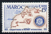 French Morocco 1955 50th Anniversary of Rotary Int SG 447 unmounted mint*