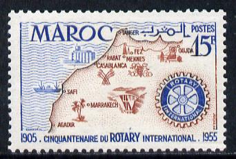 French Morocco 1955 50th Anniversary of Rotary Int SG 447 unmounted mint*