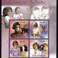 Mozambique 2011 50th Birth Anniversary of Princess Diana perf sheetlet containing 4 values unmounted mint