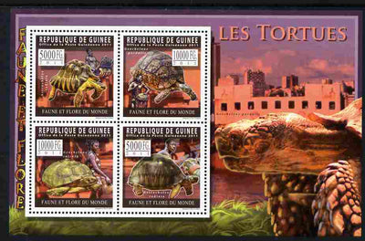 Guinea - Conakry 2011 Turtles perf sheetlet containing 4 values unmounted mint