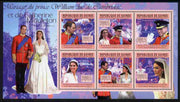Guinea - Conakry 2011 Royal Wedding - William & Kate perf sheetlet containing 6 values unmounted mint